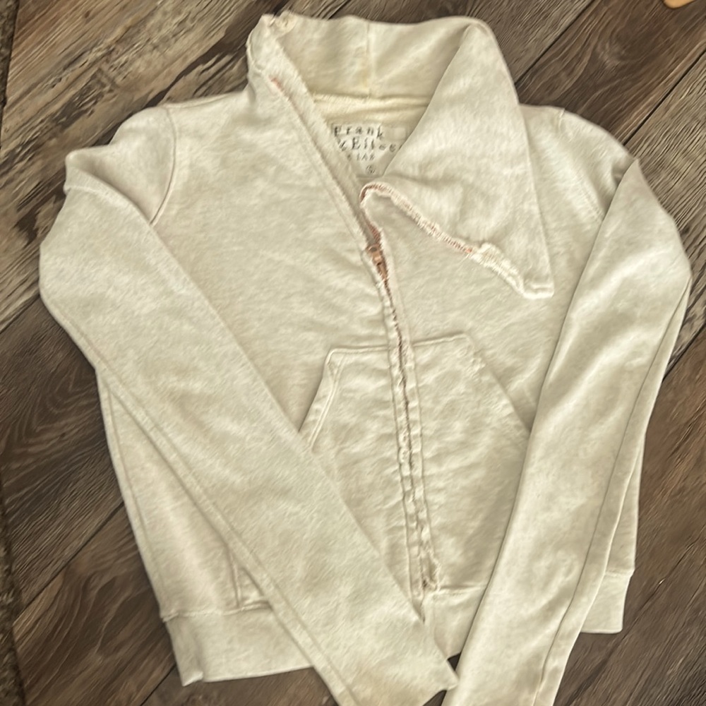 Frank & Eileen Tee Lab side zip jacket :- oatmeal color size small